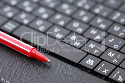 Pen On Laptop