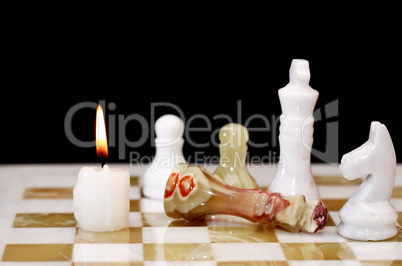 Candle On Chessboard