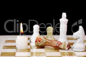 Candle On Chessboard