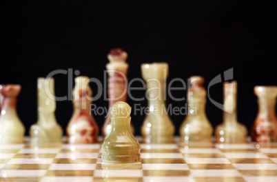 Chess Pieces On Board