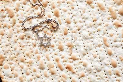 Star Of David On Matzah