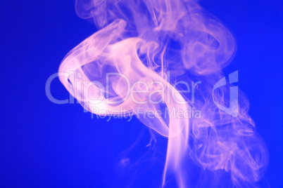 Pink Smoke On Blue