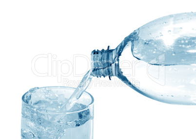 Mineral Water On White
