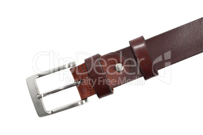 Leather Belt On White