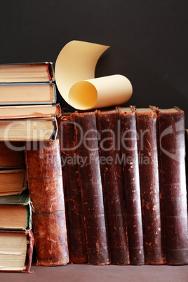 Old Books On Dark