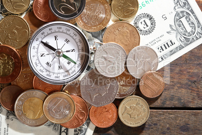 Compass On Money