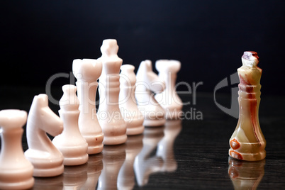 Chess Pieces Confrontation