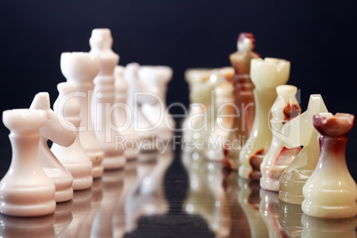 Chess Pieces Confrontation