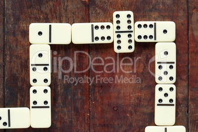 Domino Game On Wood