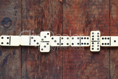 Domino Game On Wood