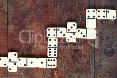 Domino Game On Wood