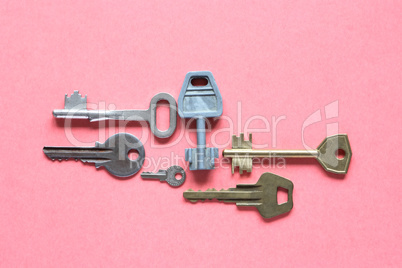 Keys On Pink Paper