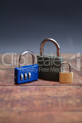 Padlocks On Wood