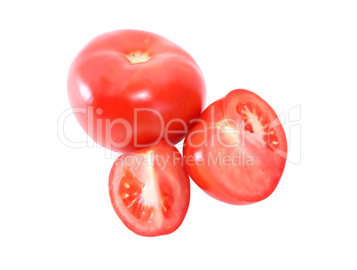 Red Tomato On White