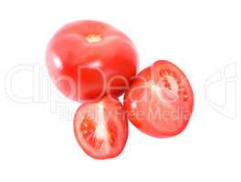 Red Tomato On White