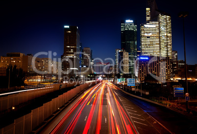 La Defense in evening