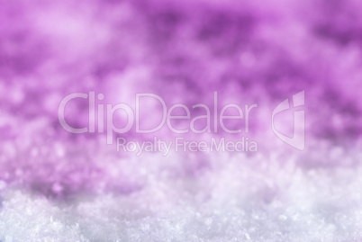 Pink Christmas Background With Snow