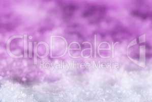 Pink Christmas Background With Snow