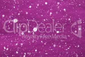 Pink Christmas Paper Background, Copy Space, Snowflakes