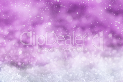 Pink Christmas Background With Snow, Snwoflakes