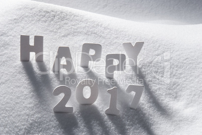 Text Happy 2017 With White Letters In Snow