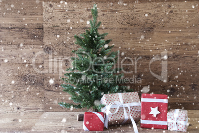 Christmas Tree With Gifts, Snowflakes