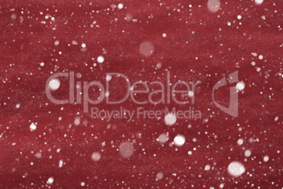 Red Christmas Paper Background, Copy Space, Snowflakes