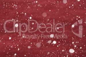 Red Christmas Paper Background, Copy Space, Snowflakes