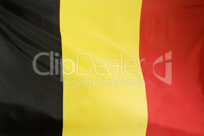 Closeup of flag of Belgium