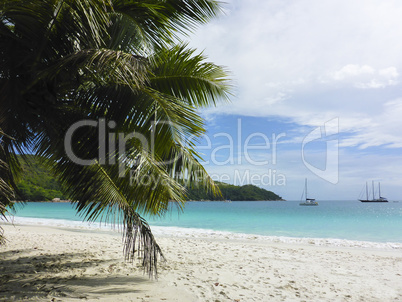 Tropical beach at Anse Lazio, Seychelles