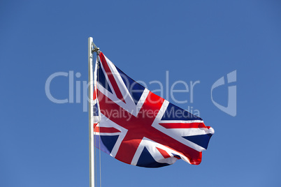 UK flag on a flagpole