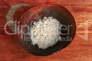 Poverty concept, bowl of rice with Turkish flag