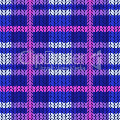 Seamless knitted pattern in different colors