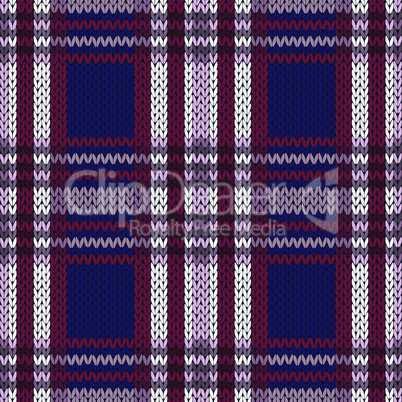 Seamless knitted pattern in contrast colors