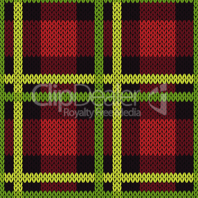 Seamless pattern in green, yellow and red colors