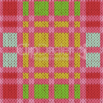 Knitting seamless pattern in various colors