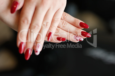 Women's hands with manicure