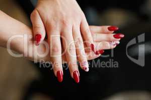 Women's hands with manicure