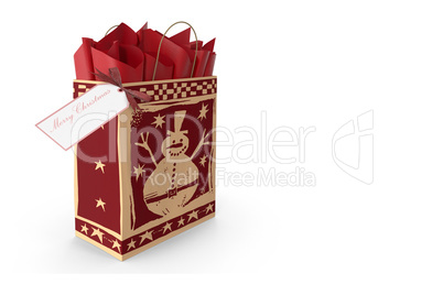 Bag of Santa Claus with gifts.