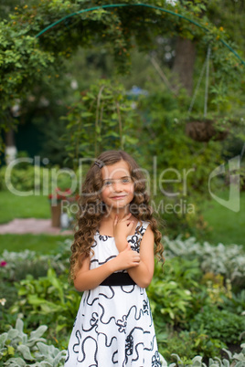 Little girl with long hair