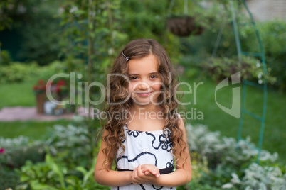 Little girl with long hair