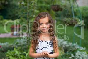 Little girl with long hair