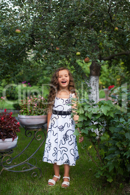 Little girl with long hair