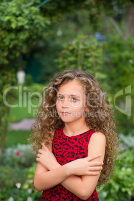 Little girl with long hair