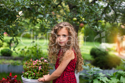 Little girl with long hair