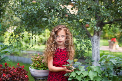 Little girl with long hair