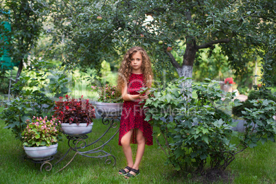 Little girl with long hair