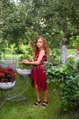 Little girl with long hair