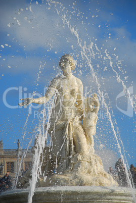 A fountain in the Garden of Versailles (Paris)