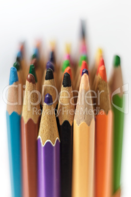 Close up shot of color pencil